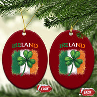 Vintage Ireland Shamrock Irish Flag St Patricks Day Ceramic Ornament
