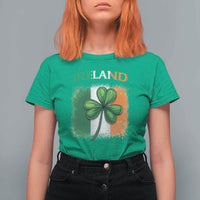 Vintage Ireland Shamrock Irish Flag St Patricks Day T Shirt For Women