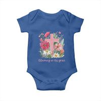 Blooming in His Grace Baby Onesie Boho Wildflower Christian Faith Bible Verse