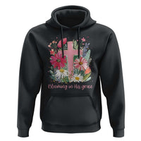 Blooming in His Grace Hoodie Boho Wildflower Christian Faith Bible Verse