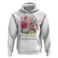 Blooming in His Grace Hoodie Boho Wildflower Christian Faith Bible Verse