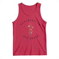 Blooming in His Grace Tank Top Boho Wildflower Christian Faith