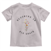Blooming in His Grace Toddler T Shirt Boho Wildflower Christian Faith
