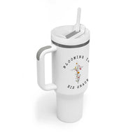 Blooming in His Grace Tumbler With Handle Boho Wildflower Christian Faith