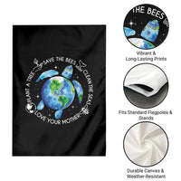 Earth Day Sea Turtle Garden Flag Save Bees Plant Trees Clean Seas Environmentalist