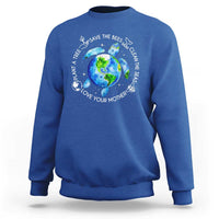 Earth Day Sea Turtle Sweatshirt Save Bees Plant Trees Clean Seas Environmentalist