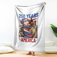 250 Years American Anniversary Throw Blanket Patriotic Book Reader 4th of July