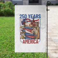 250 Years American Anniversary Garden Flag Patriotic Book Reader 4th of July
