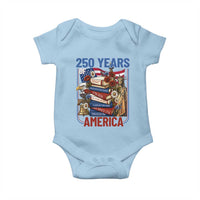 250 Years American Anniversary Baby Onesie Patriotic Book Reader 4th of July