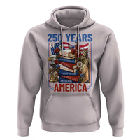 250 Years American Anniversary Hoodie Patriotic Book Reader 4th of July