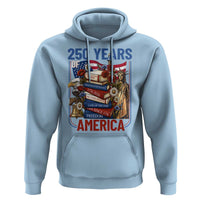 250 Years American Anniversary Hoodie Patriotic Book Reader 4th of July