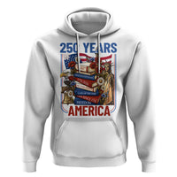 250 Years American Anniversary Hoodie Patriotic Book Reader 4th of July