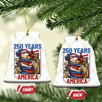 250 Years American Anniversary Ceramic Ornament Patriotic Book Reader 4th of July