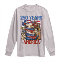 250 Years American Anniversary Long Sleeve Shirt Patriotic Book Reader 4th of July