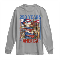 250 Years American Anniversary Long Sleeve Shirt Patriotic Book Reader 4th of July