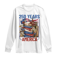 250 Years American Anniversary Long Sleeve Shirt Patriotic Book Reader 4th of July