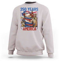 250 Years American Anniversary Sweatshirt Patriotic Book Reader 4th of July