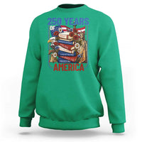 250 Years American Anniversary Sweatshirt Patriotic Book Reader 4th of July