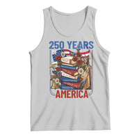 250 Years American Anniversary Tank Top Patriotic Book Reader 4th of July