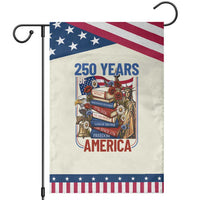 250 Years American Anniversary Patriotic Garden Flag Patriotic Book Reader 4th of July