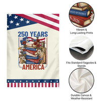 250 Years American Anniversary Patriotic Garden Flag Patriotic Book Reader 4th of July
