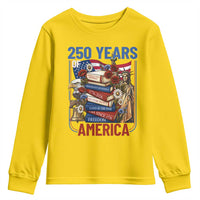 250 Years American Anniversary Youth Sweatshirt Patriotic Book Reader 4th of July