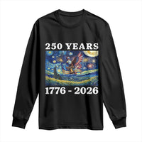 250th America Anniversary Long Sleeve Shirt Starry Night Patriotic Eagle Liberty Bell American Flag