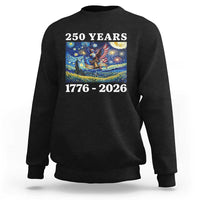 250th America Anniversary Sweatshirt Starry Night Patriotic Eagle Liberty Bell American Flag
