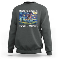 250th America Anniversary Sweatshirt Starry Night Patriotic Eagle Liberty Bell American Flag