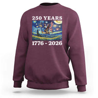 250th America Anniversary Sweatshirt Starry Night Patriotic Eagle Liberty Bell American Flag