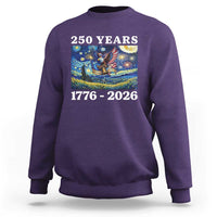 250th America Anniversary Sweatshirt Starry Night Patriotic Eagle Liberty Bell American Flag