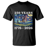 250th America Anniversary T Shirt Starry Night Patriotic Eagle Liberty Bell American Flag
