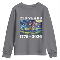 250th America Anniversary Youth Sweatshirt Starry Night Patriotic Eagle Liberty Bell American Flag