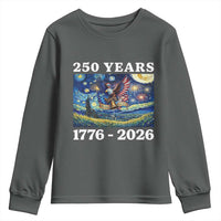 250th America Anniversary Youth Sweatshirt Starry Night Patriotic Eagle Liberty Bell American Flag