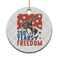 American Rodeo 250th Anniversary Ceramic Ornament Western Cowboy Patriotic Fourth of July