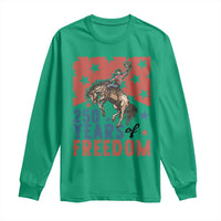 American Rodeo 250th Anniversary Long Sleeve Shirt Western Cowboy Patriotic Fourth of July