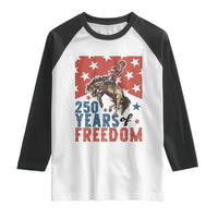 American Rodeo 250th Anniversary Raglan Shirt Western Cowboy Patriotic Fourth of July