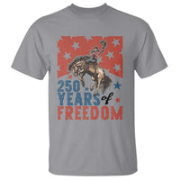 American Rodeo 250th Anniversary T Shirt Western Cowboy Patriotic Fourth of July