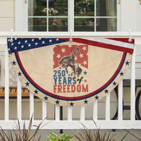American Rodeo 250th Anniversary Patriotic Fan Flag Western Cowboy Fourth of July