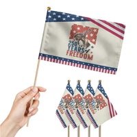 American Rodeo 250th Anniversary Patriotic Handheld Flag Western Cowboy 4th of July