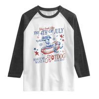 Western Cowgirl You Look Like the 4th of July Raglan Shirt Makes Me Want A Hot Dog Real Bad