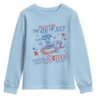 Western Cowgirl You Look Like the 4th of July Youth Sweatshirt Makes Me Want A Hot Dog Real Bad