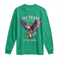 American Rodeo 250th Anniversary Long Sleeve Shirt Western Cowboy Eagle Patriotic 4th of July