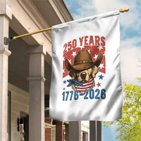 250th America Anniversary Garden Flag Western Golden Retriever 4th of July