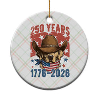 250th America Anniversary Ceramic Ornament Western Golden Retriever 4th of July