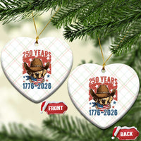 250th America Anniversary Ceramic Ornament Western Golden Retriever 4th of July