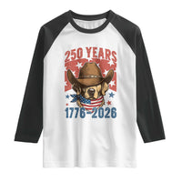 250th America Anniversary Raglan Shirt Western Golden Retriever 4th of July