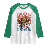 250th America Anniversary Raglan Shirt Western Golden Retriever 4th of July