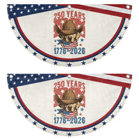 250th Anniversary USA Patriotic Fan Flag Western Golden Retriever 4th of July