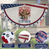 250th Anniversary USA Patriotic Fan Flag Western Golden Retriever 4th of July